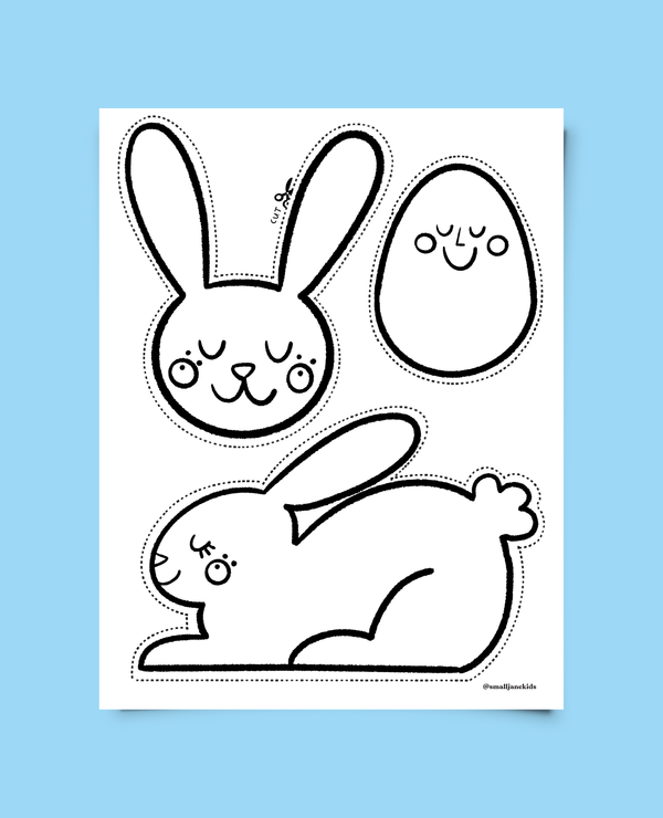 Easter Colour and Cut Activity Sheet