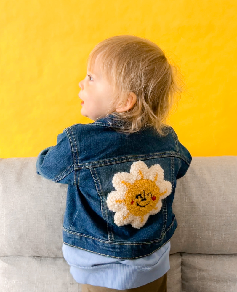 No.5 - 5T SunFlower Up-cycled Jean Jacket