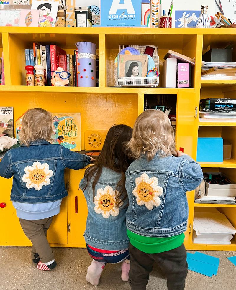 No.3 - 4/5T Sunflower Up-cycled Jean Jacket