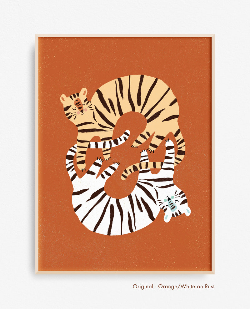 Twin Tigers Art Print