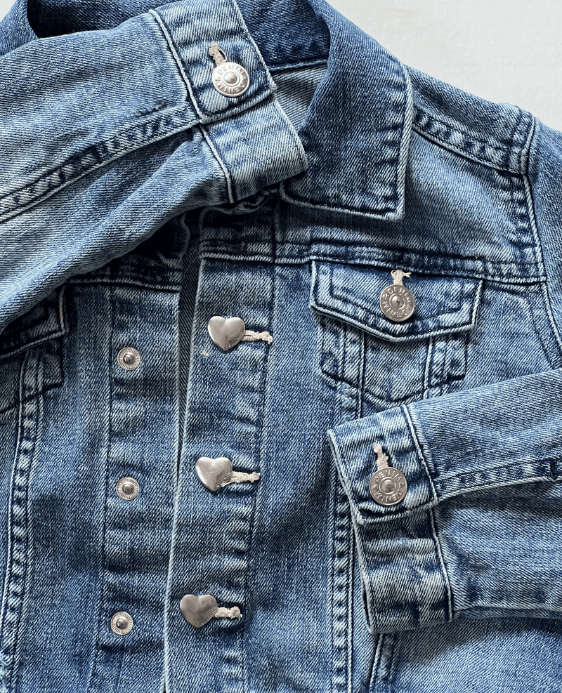 No.2 - 4/5T Sunflower Up-cycled Jean Jacket