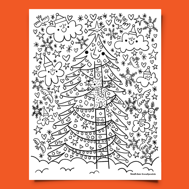 5 Christmasy Colouring Sheets